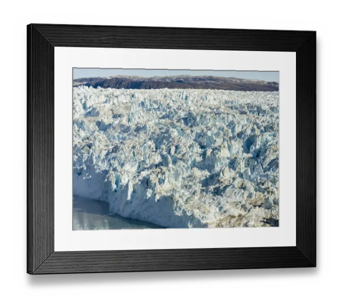 Framed Print : Glacier Eqip (Eqip Sermia) on sunny day, Oqaatsut, Avannaata, Greenland, Denmark