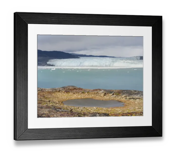 Framed Print : Landscape with Glacier Eqip (Eqip Sermia) in autumn, Oqaatsut, Avannaata, Greenland, Denmark Framed Print : Landscape with Glacier Eqip (Eqip Sermia) in autumn, Oqaatsut, Avannaata, Greenland, Denmark