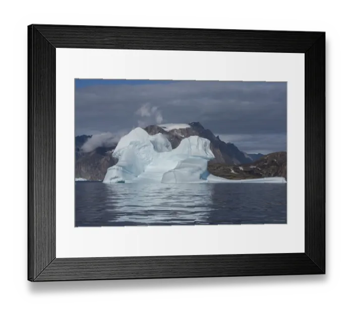 Framed Print : Iceberg in bay, Bear Island (Bjorne Oer), Scoresbysund, (Scoresby Sund), Eastern Greenland