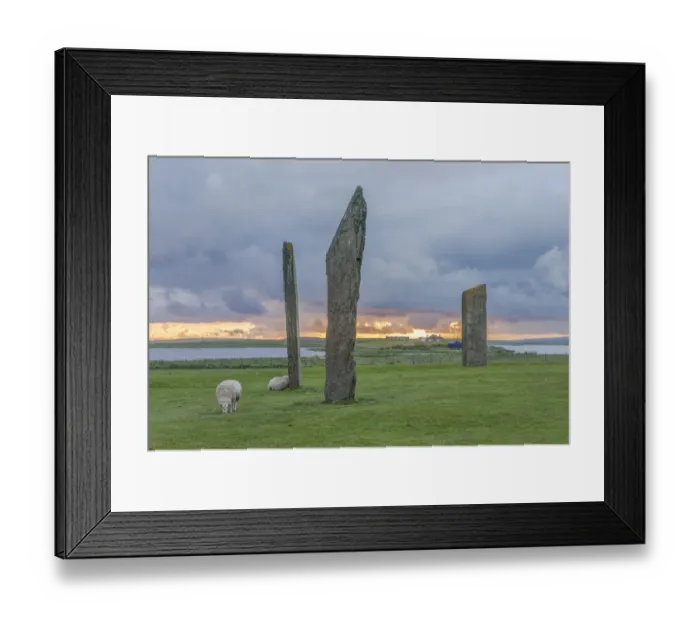 Framed Print : Stones of Stenness, Orkney Island, Scotland, UK Framed Print : Stones of Stenness, Orkney Island, Scotland, UK
