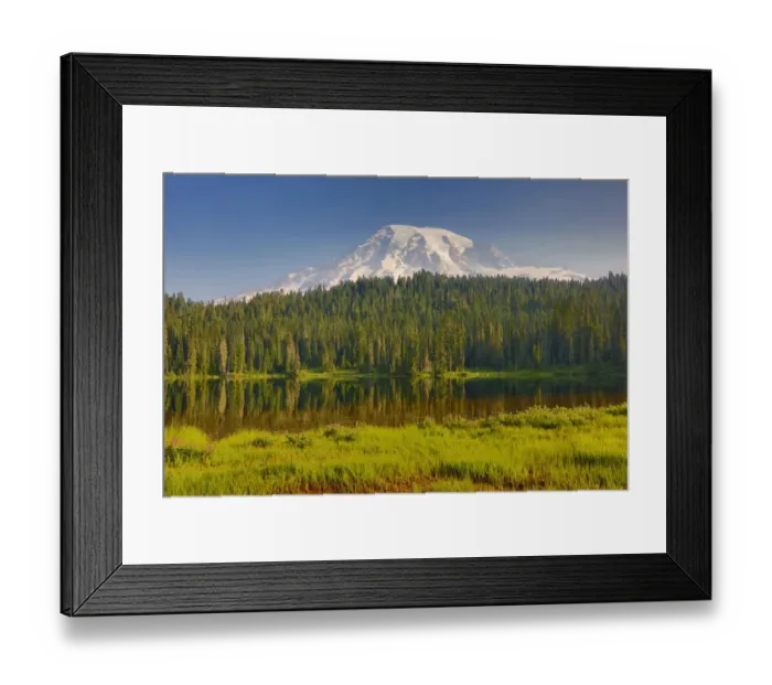 Framed Print : Mt. Rainier and Reflection Lake, Mount Rainier National Park, Washington State, USA Framed Print : Mt. Rainier and Reflection Lake, Mount Rainier National Park, Washington State, USA