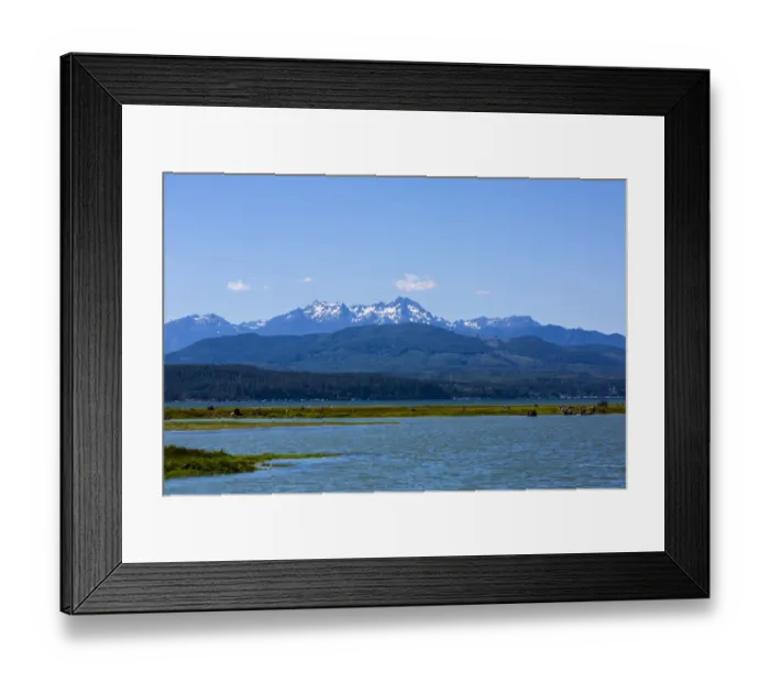Framed Print : Scenic view of Hood Canal and Mount Washington on sunny day, Union, Washington State, USA Framed Print : Scenic view of Hood Canal and Mount Washington on sunny day, Union, Washington State, USA