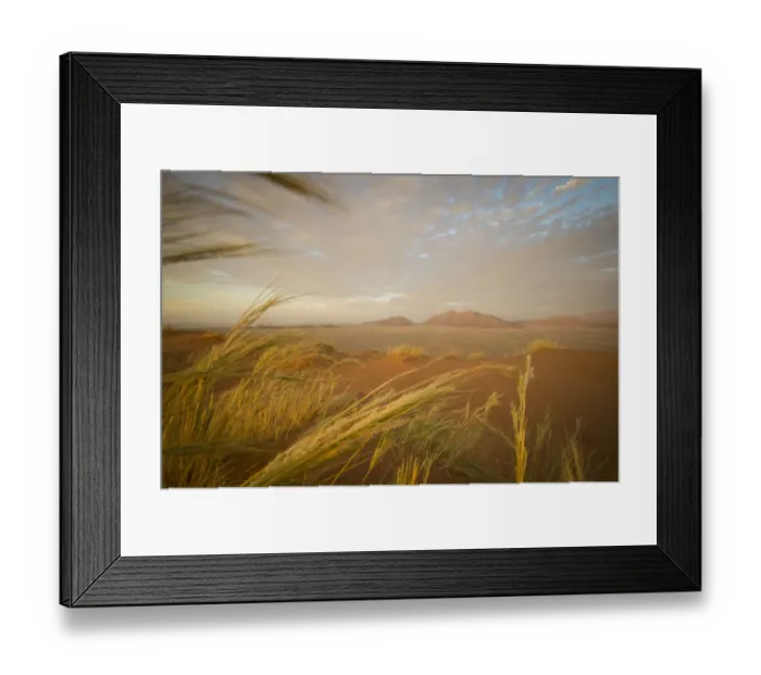 Framed Print : Scenic sunset view of desert landscape from Elim Dune, Namib-Naukluft National Park, Hardap Region, Namibia