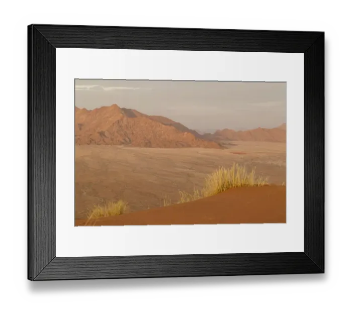 Framed Print : Scenic sunset view of desert landscape from Elim Dune, Namib-Naukluft National Park, Hardap Region, Namibia Framed Print : Scenic sunset view of desert landscape from Elim Dune, Namib-Naukluft National Park, Hardap Region, Namibia