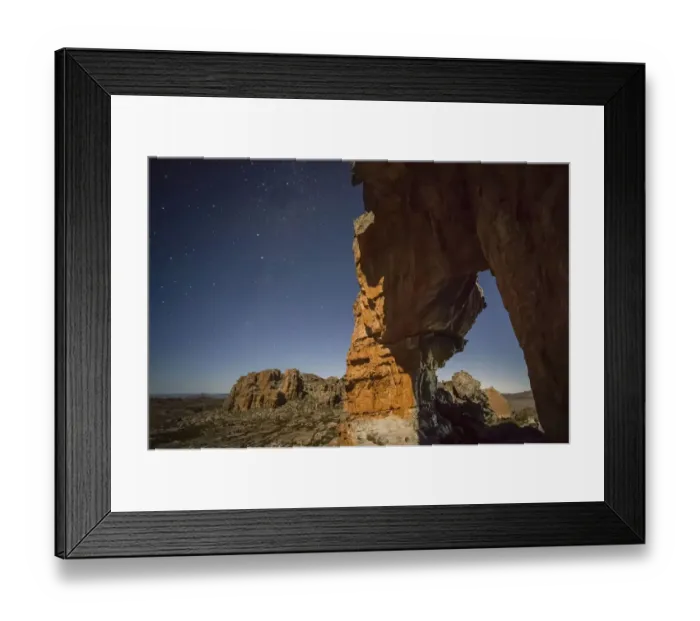 Framed Print : Wolfberg Arch under starry night sky, Cederberg Wilderness Area, Western Cape Province, South Africa Framed Print : Wolfberg Arch under starry night sky, Cederberg Wilderness Area, Western Cape Province, South Africa