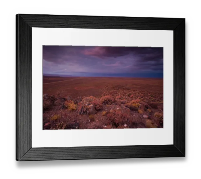 Framed Print : Panoramic views over the Tankwa Karoo Desert with dramatic thunderclouds in the sky Framed Print : Panoramic views over the Tankwa Karoo Desert with dramatic thunderclouds in the sky