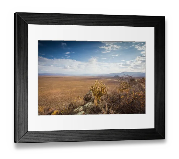 Framed Print : Panoramic views over the Tankwa Karoo Desert with dramatic thunderclouds in the sky Framed Print : Panoramic views over the Tankwa Karoo Desert with dramatic thunderclouds in the sky