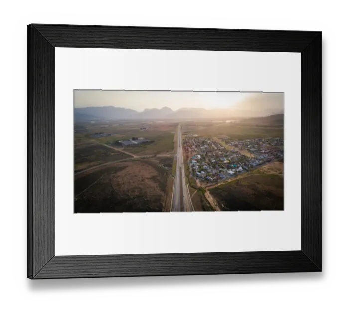Framed Print : Aerial view over the mountains outside the town of Worcester in the Western Cape of South Africa Framed Print : Aerial view over the mountains outside the town of Worcester in the Western Cape of South Africa