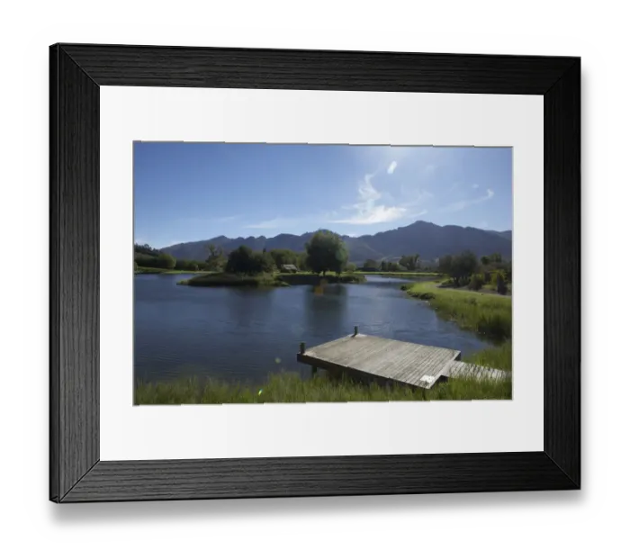 Framed Print : lake with jetty, cape town, south Africa Framed Print : lake with jetty, cape town, south Africa