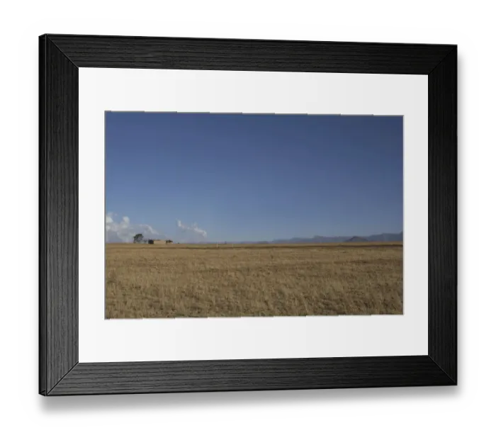 Framed Print : rural soccer field in Drakensberg mountains, south Africa