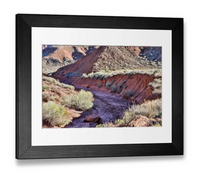 Framed Print : Streambed near Fisher Towers, Moab, Utah, USA Framed Print : Streambed near Fisher Towers, Moab, Utah, USA