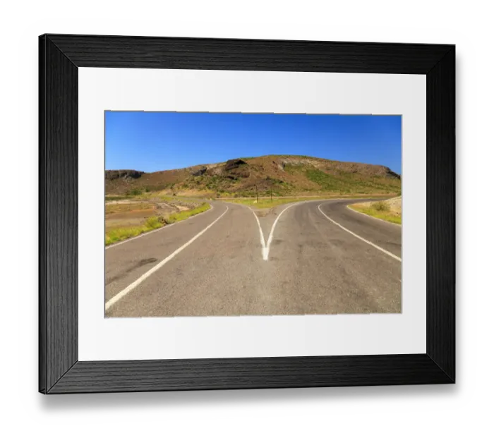 Framed Print : Forked road near Balandra Bay, Sea of Cortez, near La Paz, Baja California, Mexico Framed Print : Forked road near Balandra Bay, Sea of Cortez, near La Paz, Baja California, Mexico