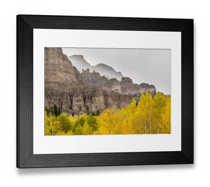 Framed Print : Mountain forests and formations in autumn, Gunnison National Forest, Colorado, USA Framed Print : Mountain forests and formations in autumn, Gunnison National Forest, Colorado, USA
