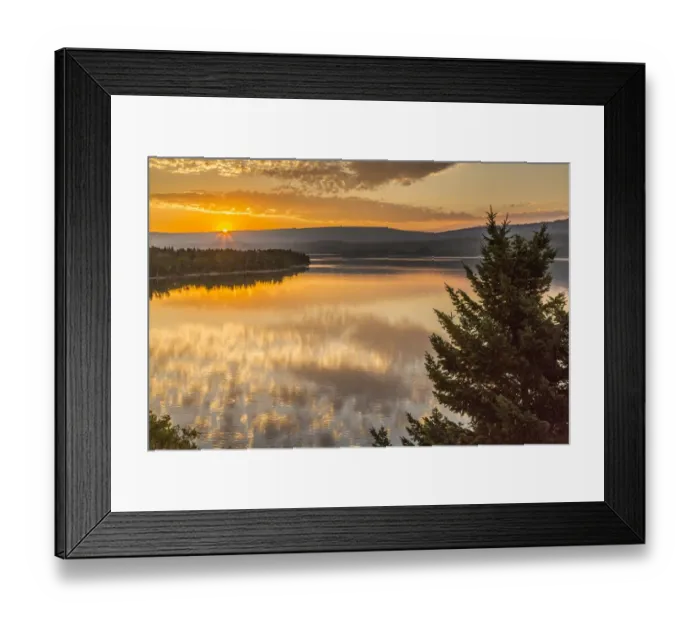 Framed Print : St. Mary Lake at sunrise, Glacier National Park, Montana, USA