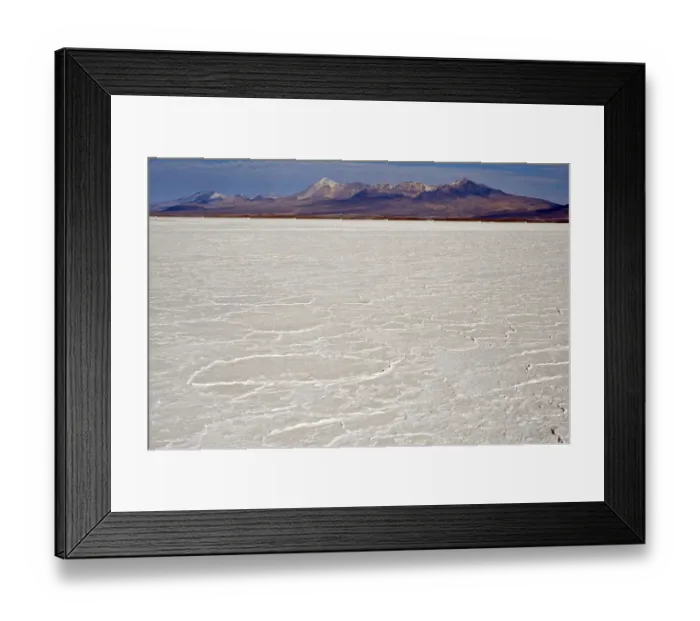 Framed Print : Landscape of Salar de Coipasa, Coipasa, Bolivia