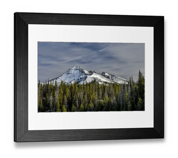 Framed Print : Broken Top in fresh snow, Three Sisters Wilderness, Deschutes National Forest, Oregon, USA Framed Print : Broken Top in fresh snow, Three Sisters Wilderness, Deschutes National Forest, Oregon, USA