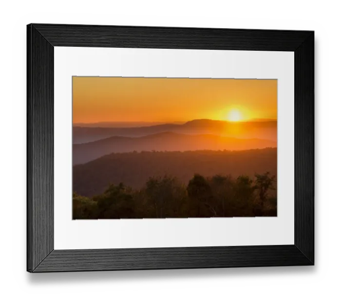 Framed Print : Sunset from Naked Creek Overlook, Shenandoah National Park, Virginia, USA Framed Print : Sunset from Naked Creek Overlook, Shenandoah National Park, Virginia, USA