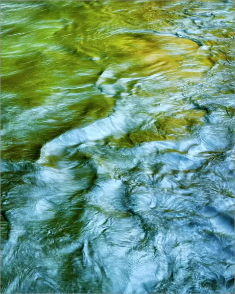 Sol Duc River abstract surface, Olympic National Park, Washington State, USA