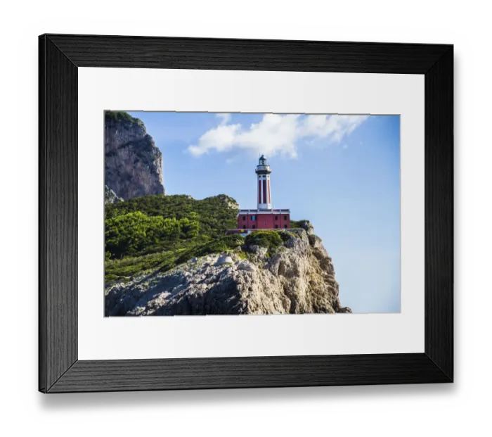 Framed Print : Punta Carena Lighthouse on cliff, Island of Capri, Campania, Italy Framed Print : Punta Carena Lighthouse on cliff, Island of Capri, Campania, Italy