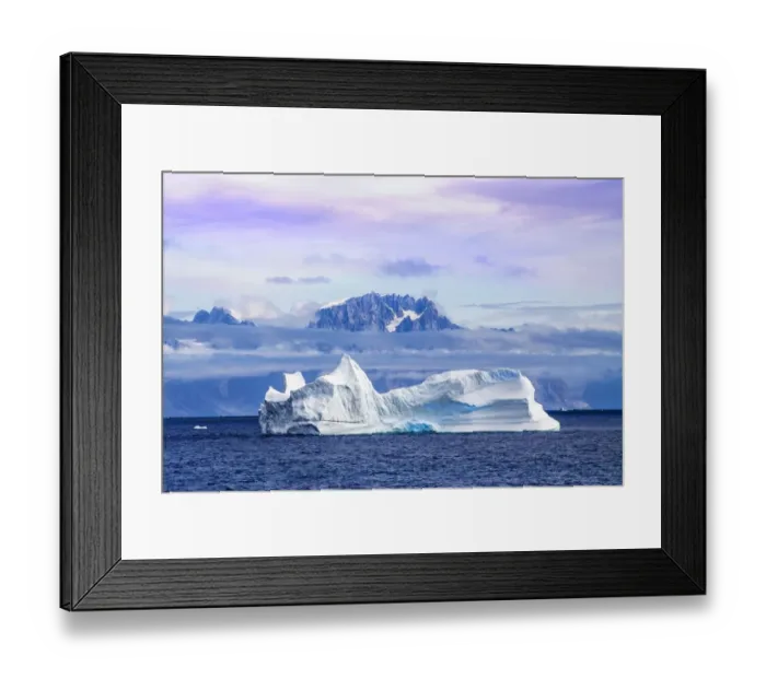 Framed Print : Iceberg and mountains at sunrise, Kujalleq, Prinz Christian Sund fjord, Greenland Framed Print : Iceberg and mountains at sunrise, Kujalleq, Prinz Christian Sund fjord, Greenland