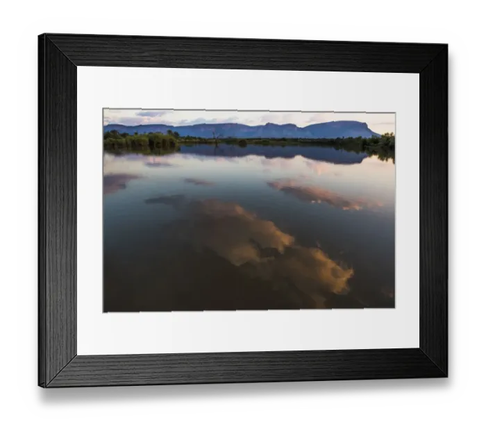 Framed Print : Cloud reflections in the Marataba River, Marataba Private Game Reserve, Limpopo, South Africa Framed Print : Cloud reflections in the Marataba River, Marataba Private Game Reserve, Limpopo, South Africa