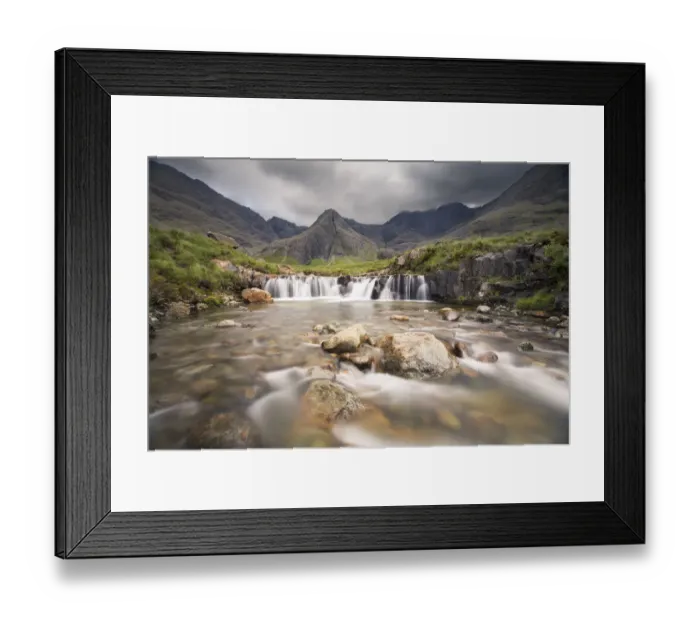 Framed Print : Waterfall in Fairy Pools rocky stream on Isle of Skye Scotland Framed Print : Waterfall in Fairy Pools rocky stream on Isle of Skye Scotland