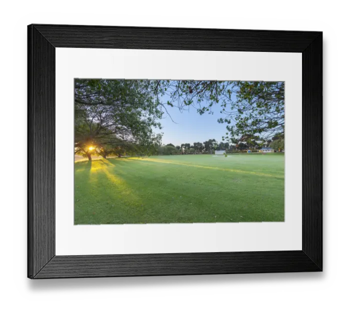Framed Print : First light on cricket pitch. Constantia Uitsig. Constantia, Cape Town. RSA Framed Print : First light on cricket pitch. Constantia Uitsig. Constantia, Cape Town. RSA