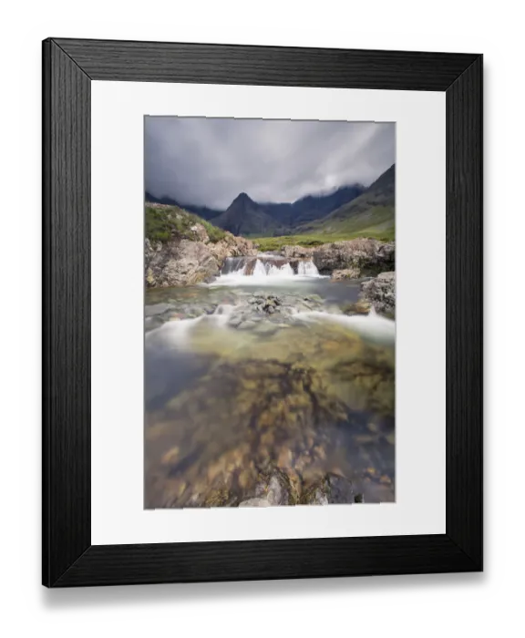 Framed Print : Waterfall in Fairy Pools rocky stream on Isle of Skye Scotland Europe Framed Print : Waterfall in Fairy Pools rocky stream on Isle of Skye Scotland Europe