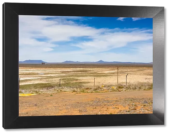 The dry and arid landscape of the Karoo in the Northern Cape not far from Loxton, South Africa