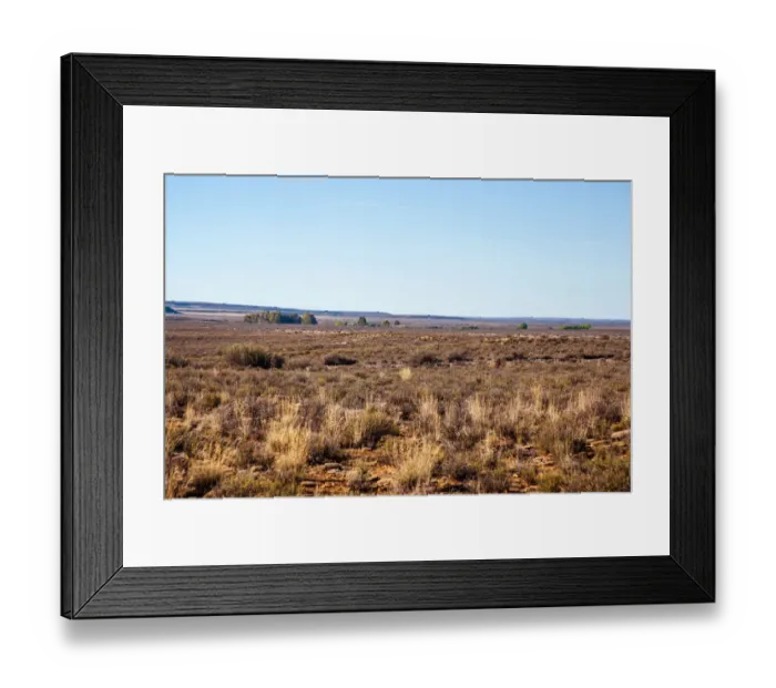 Framed Print : The dry and arid landscape in the Northern Cape South Africa Framed Print : The dry and arid landscape in the Northern Cape South Africa
