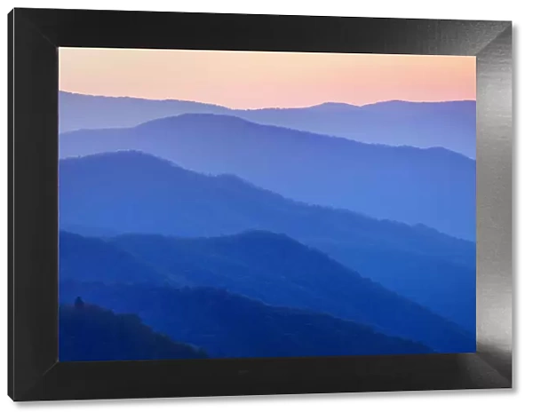 Mountain landscape at sunrise, Great Smoky Mountains National Park, North Carolina, USA