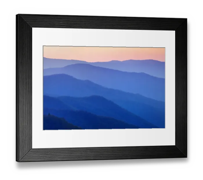 Framed Print : Mountain landscape at sunrise, Great Smoky Mountains National Park, North Carolina, USA Framed Print : Mountain landscape at sunrise, Great Smoky Mountains National Park, North Carolina, USA