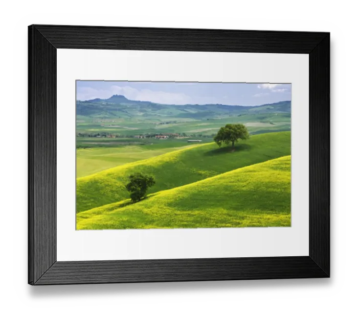 Framed Print : Landscape with villas, Tuscany, Italy Framed Print : Landscape with villas, Tuscany, Italy