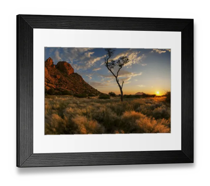 Framed Print : Dramatic Sunset Landscape Photo of Spitzkoppe, Erongo Region, Namibia Framed Print : Dramatic Sunset Landscape Photo of Spitzkoppe, Erongo Region, Namibia