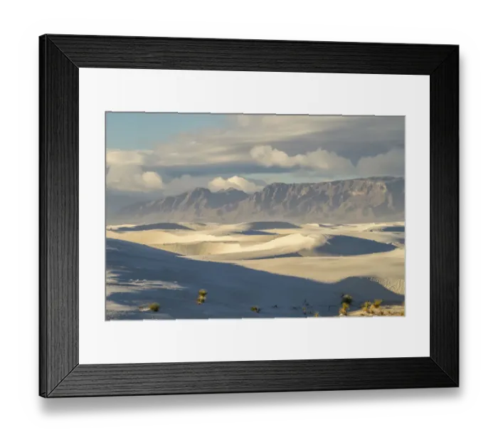 Framed Print : San Andres Mountains and sand dunes at White Sands National Monument, New Mexico, USA Framed Print : San Andres Mountains and sand dunes at White Sands National Monument, New Mexico, USA