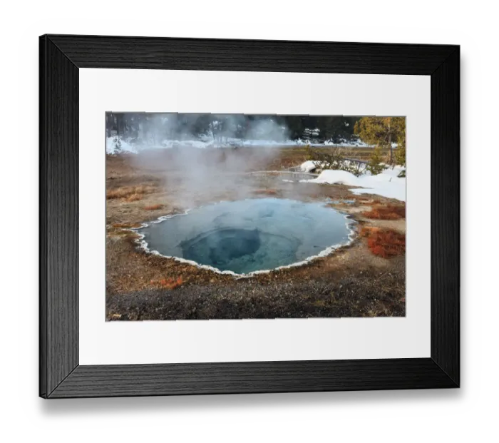 Framed Print : Shield Spring in snow, Yellowstone National Park, Wyoming, USA Framed Print : Shield Spring in snow, Yellowstone National Park, Wyoming, USA