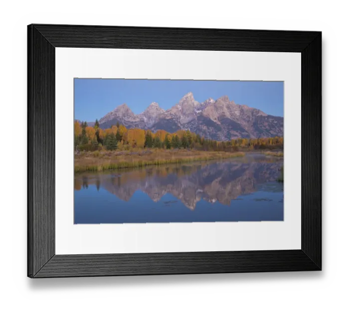 Framed Print : Sunrise at Schwabacher Landing in fall, Grand Teton National Park, Wyoming, USA Framed Print : Sunrise at Schwabacher Landing in fall, Grand Teton National Park, Wyoming, USA