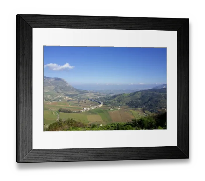 Framed Print : Landscape view around Sagest temple, Segesta, Sicily, Italy Framed Print : Landscape view around Sagest temple, Segesta, Sicily, Italy