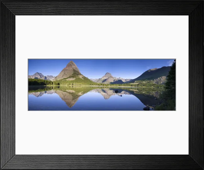 Framed Print : Landscape of Glacier National Park with mountains reflected in lake, Glacier National Park, Montana, USA Framed Print : Landscape of Glacier National Park with mountains reflected in lake, Glacier National Park, Montana, USA