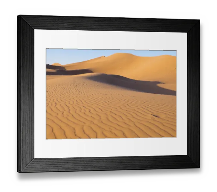 Framed Print : Saharan sand dune, Erg Chegaga, Morocco Framed Print : Saharan sand dune, Erg Chegaga, Morocco