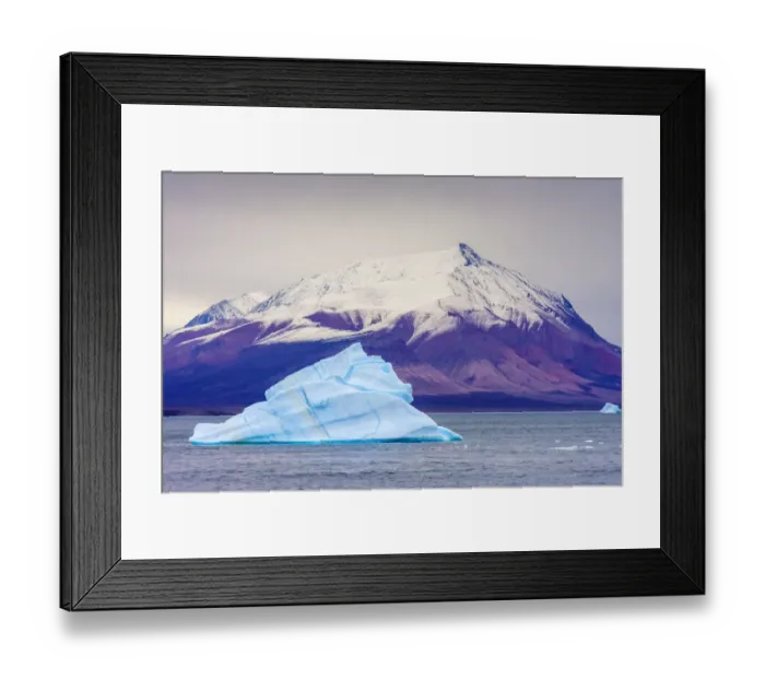 Framed Print : Iceberg on Antarctic Sound, King Oscar Fjord, Greenland National Park, Denmark