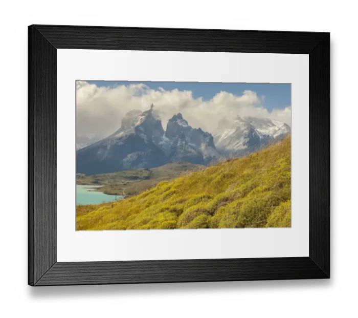 Framed Print : Lake Pehoe and The Horn mountains, Patagonia, Chile