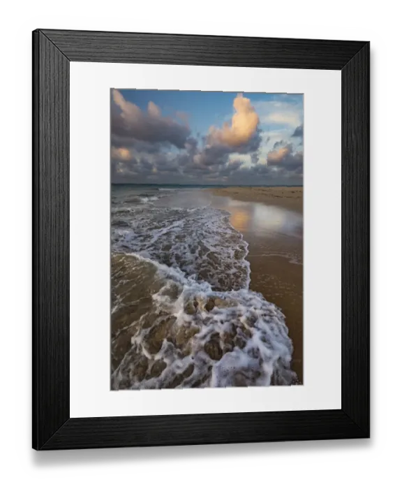 Framed Print : Remote sandy beach on uninhabited island with incoming tide, Pacific Islands, Tonga Framed Print : Remote sandy beach on uninhabited island with incoming tide, Pacific Islands, Tonga