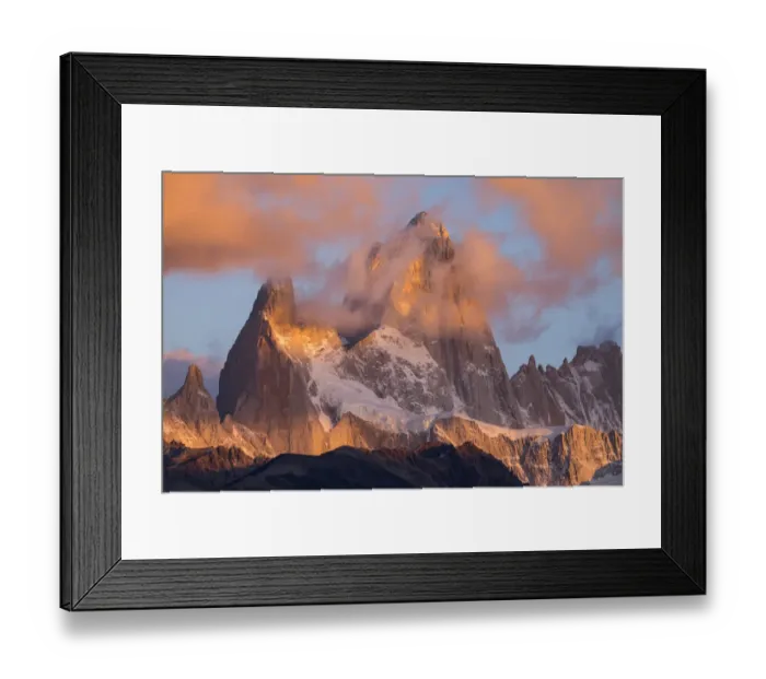 Framed Print : Fitz Roy covered with snow, Patagonia, Argentina Framed Print : Fitz Roy covered with snow, Patagonia, Argentina