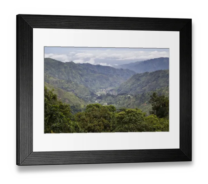 Framed Print : Last village seen on Kilembe Route, Rwenzori National Park, Kasese District, Uganda