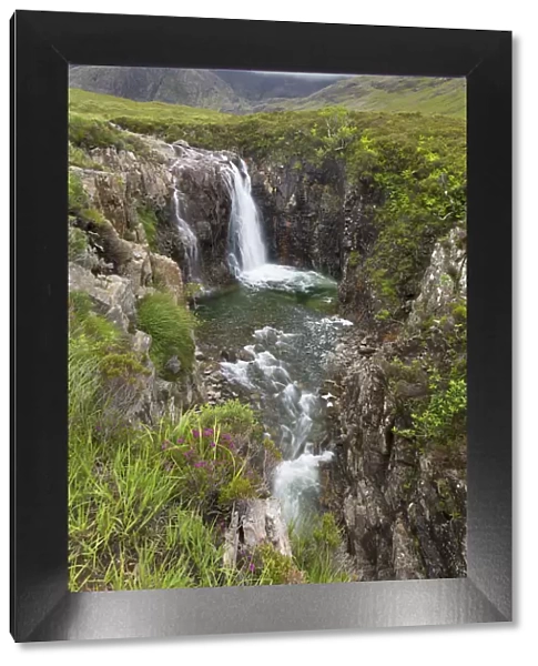Waterfall in the Fairy Pools rocky stream on Isle of Skye - Scotland