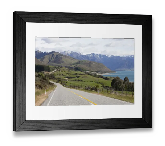 Framed Print : Scenic highway, South Island, New Zealand Framed Print : Scenic highway, South Island, New Zealand