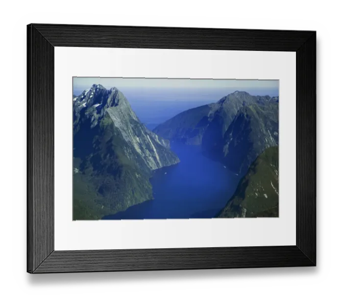 Framed Print : Aerial view of Milford Sound, New Zealands South Island Framed Print : Aerial view of Milford Sound, New Zealands South Island