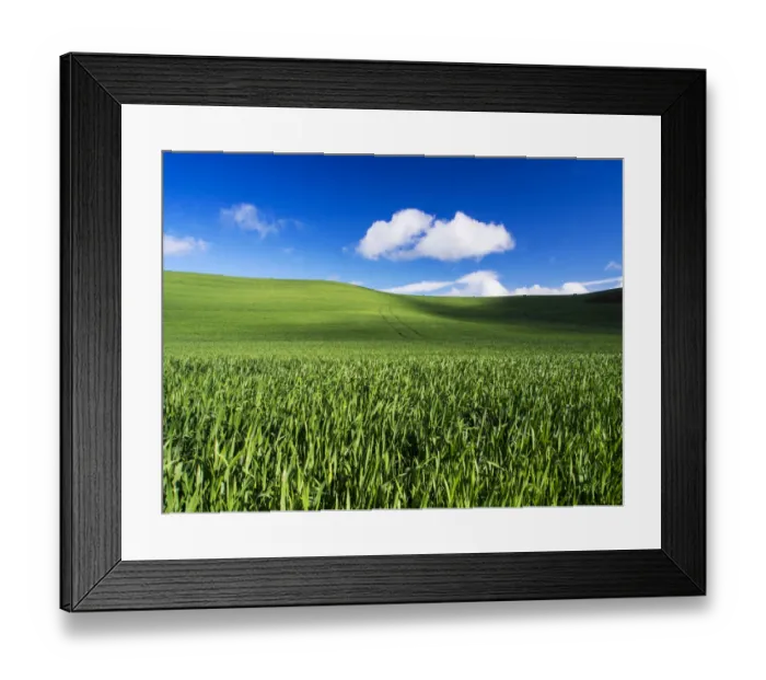 Framed Print : Clouds over wheat fields of Palouse region in spring, Washington State, USA Framed Print : Clouds over wheat fields of Palouse region in spring, Washington State, USA