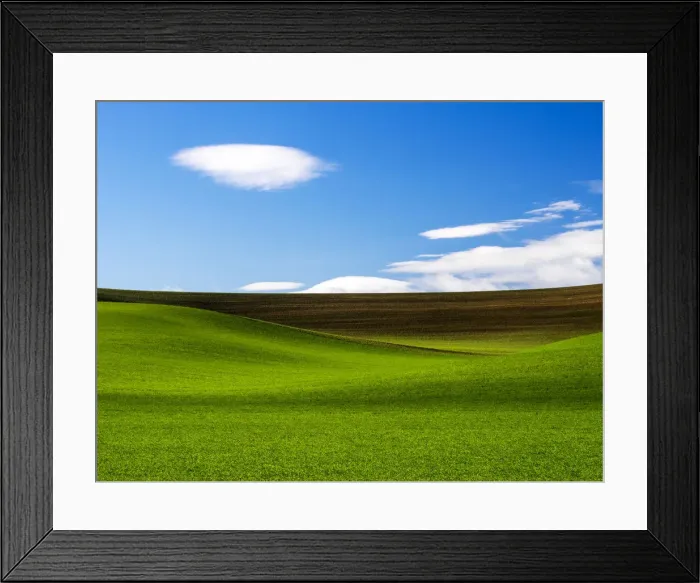 Framed Print : Clouds over wheat fields of Palouse region in spring, Washington State, USA Framed Print : Clouds over wheat fields of Palouse region in spring, Washington State, USA